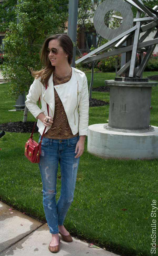 Ombre Highlights, Ombre Hairstyle, Ombre Inspiration, Hair by Charlie Dallas, Dallas Design District, Fashion Blogger, Personal Style Outfit, Ashley Aspinwall, H&M Jacket, Outfit Inspiration, Current Elliot Jeans, Red Marc Jacobs Bag, Jennifer Zeuner Lariat Necklace